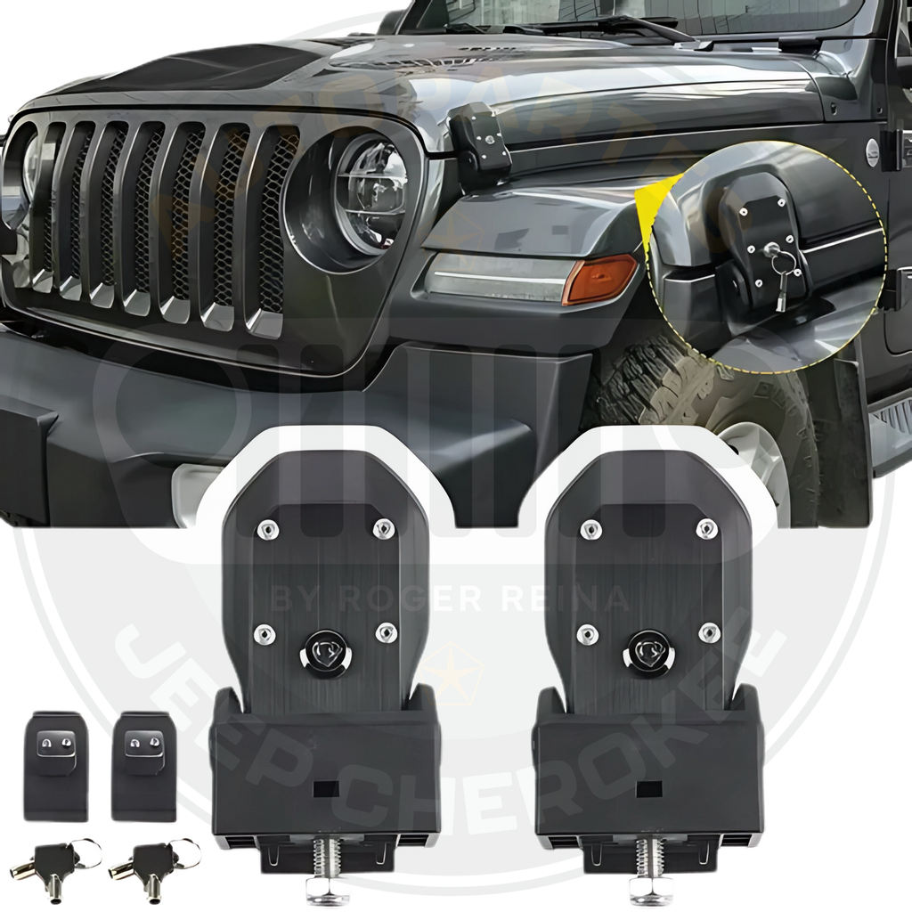 SEGURO CAPOT LATERALES CON SEGURO JEEP WRANGLER JL